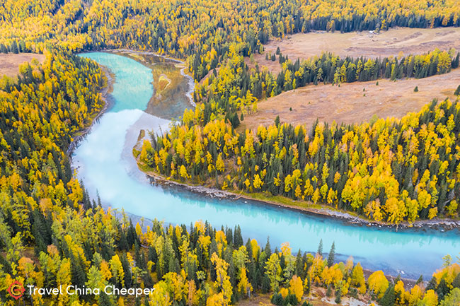 Beautiful fall colors in Xinjiang, China