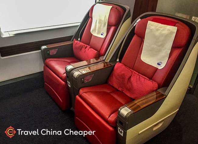 China's High speed train business class seats