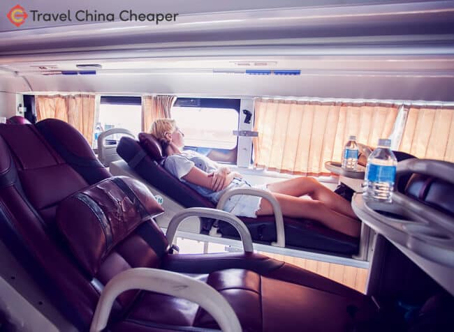 China sleeper bus inside