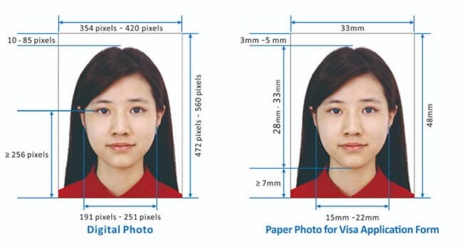 China visa photo requirements