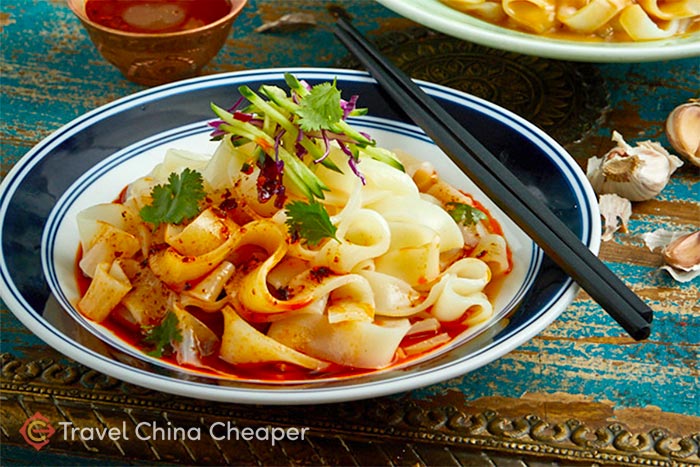 Chinese Cold Skin Noodles, also known as Liangpizi (凉皮子).