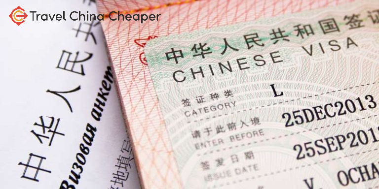 A China visa page in a passport