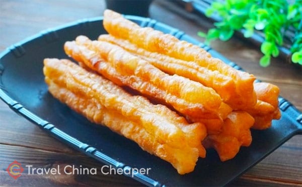 Chinese fried dough, also known as Youtiao (油条), a delicious breakfast food.