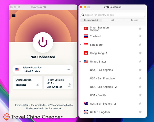 Cambiar la ubicación del servidor ExpressVPN