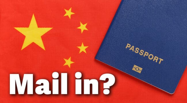 Mail in China Visa Application in 2024