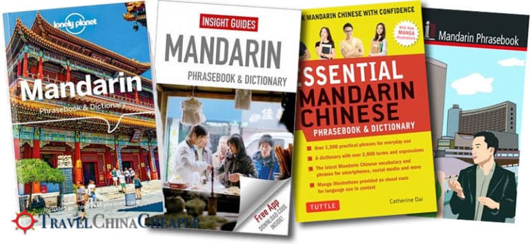A selection of Mandarin Phrasebooks