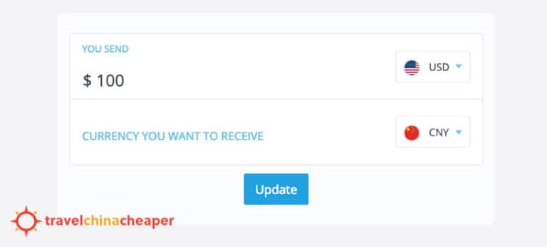 Making a currency swap request in Swapsy to add money to WeChat