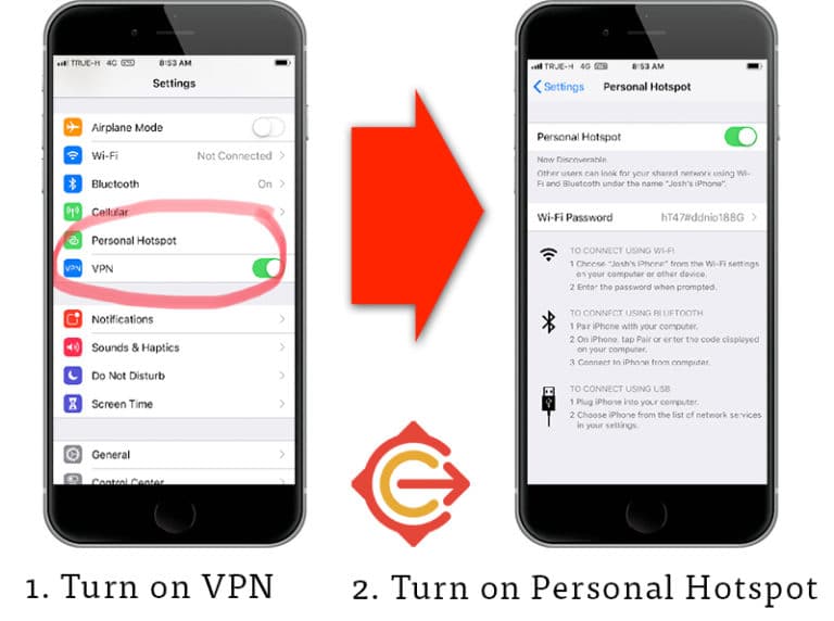 Turn your phone into a WiFi hotspot